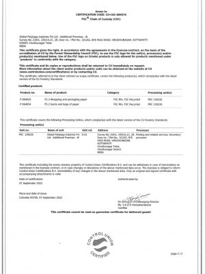 FSC Certificate Global2